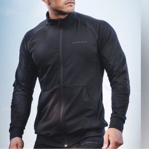 Alphalete Men's Small Zip Up High Neck Gray Track Jacket Dual Pocket